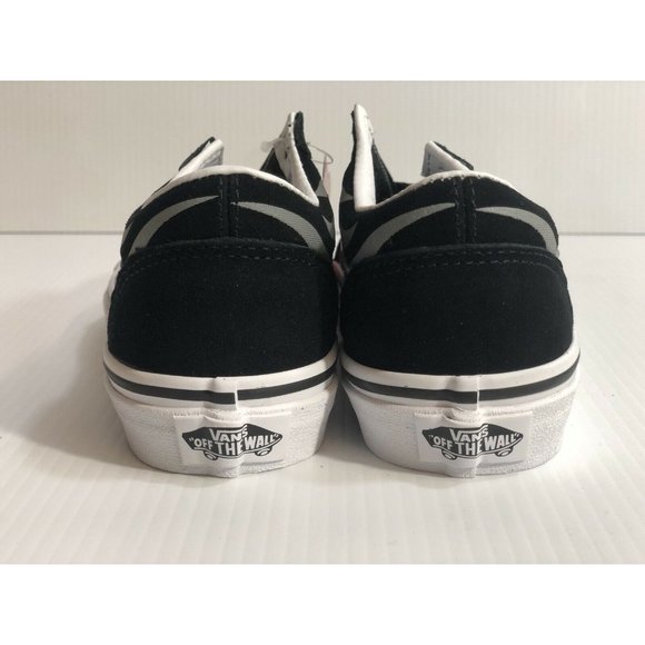 Vans Old Skool (Suede Flame) Black  Kids Shoes - Picture 6 of 14